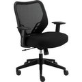 Global Equipment Interion    Office Chair Memory Foam With Mid Back   Adjustable Arms, Fabric, Black 821F-SR-130